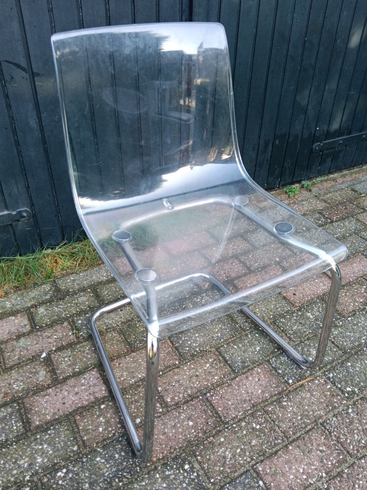 transparante stoel ikea, Ophalen, B, Kunststof, Gebruikt