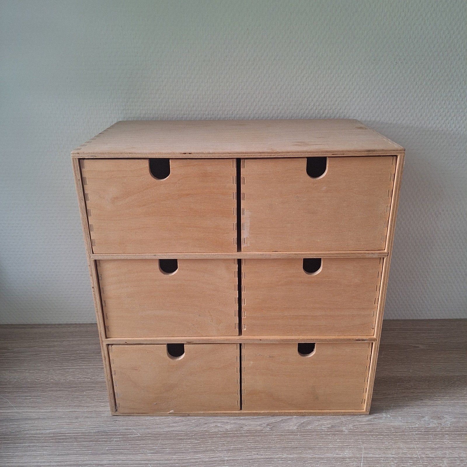 Vintage Ikea Moppe houten mini ladekast 31,5x18x32 cm., Ophalen of Verzenden, Zo goed als nieuw