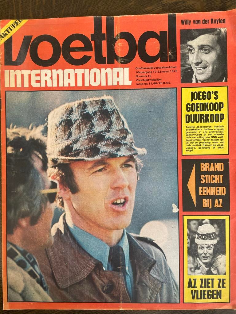 Voetbal International no. 12 uit 1975, Ophalen of Verzenden, Gelezen, Sport en Vrije tijd