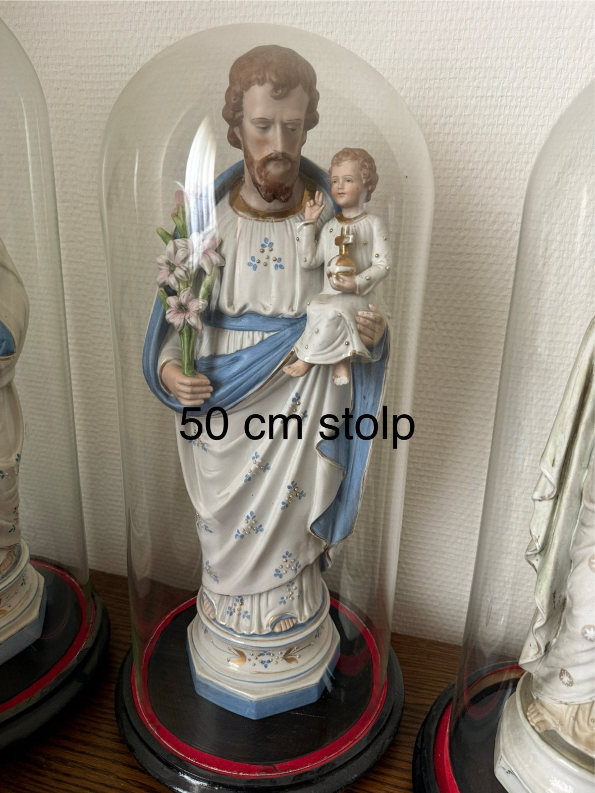 Stolp met of zonder beeld - Jozef met kindje Jezus, Antiek en Kunst, Antiek | Religie, Ophalen