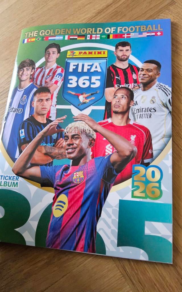 Panini FIFA 365 The Golden World Of Football 2026 Stickers, Verzenden, Zo goed als nieuw, Buitenlandse clubs, Poster, Plaatje of Sticker