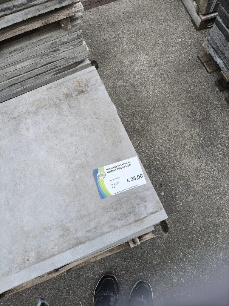 Kera Beton Cerasun belg light - 60x60x4cm (prijs per m2), Ophalen, Nieuw, 5 tot 10 m², Beton