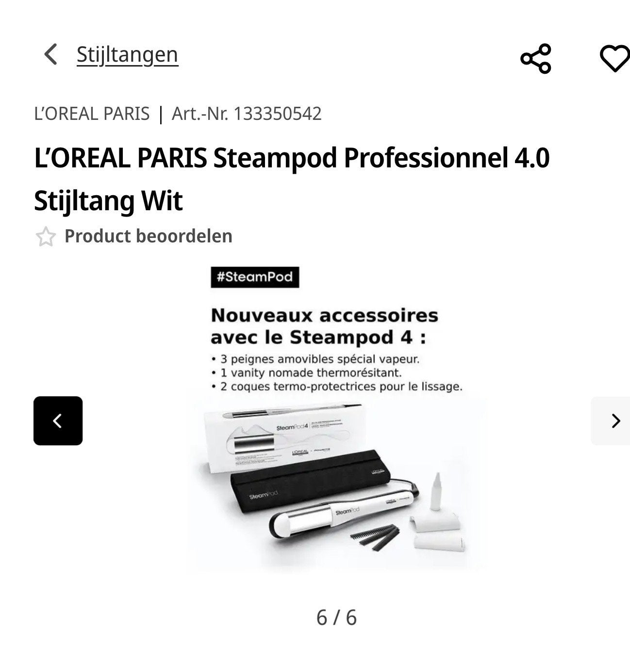 L'Oréal Steampod 4.0 - Zo goed als nieuw, Ophalen, Zo goed als nieuw, Krultang of Stijltang