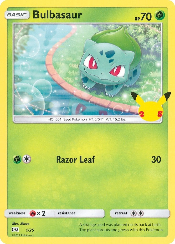 3 x  McDonald’s Collection 2021 » Bulbasaur 1/25 HOLO, Ophalen of Verzenden, Nieuw, Losse kaart