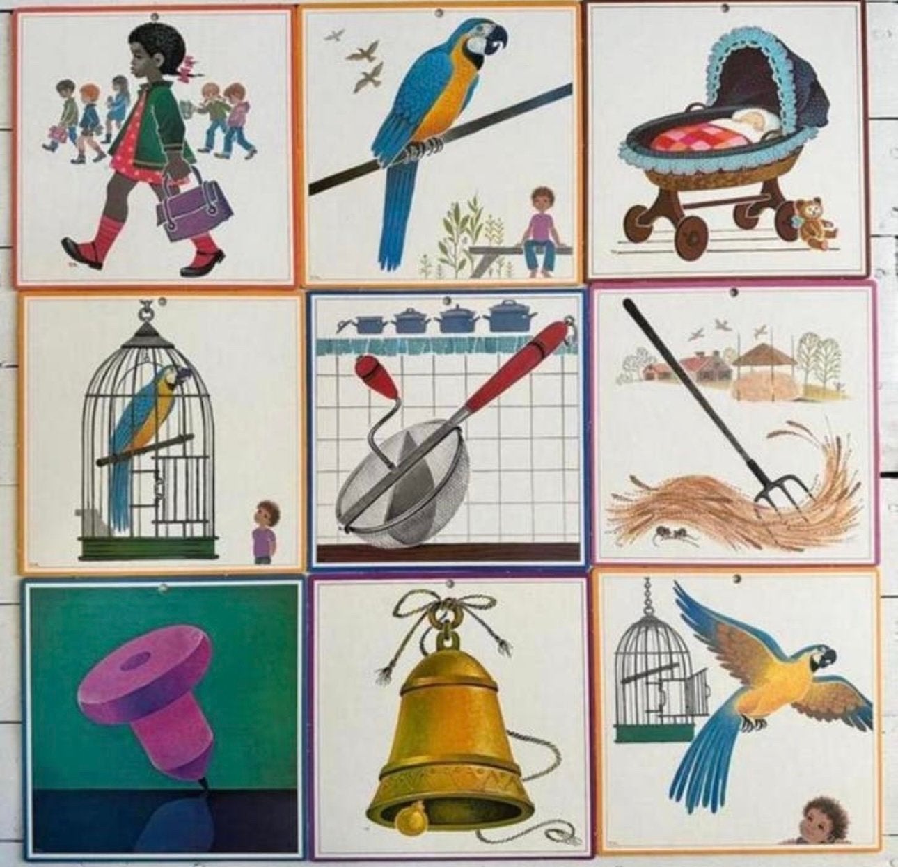 Schoolplaat leren lezen Zwijsen vintage Toos Koedam 1979, Ophalen of Verzenden, Huis en Inrichting