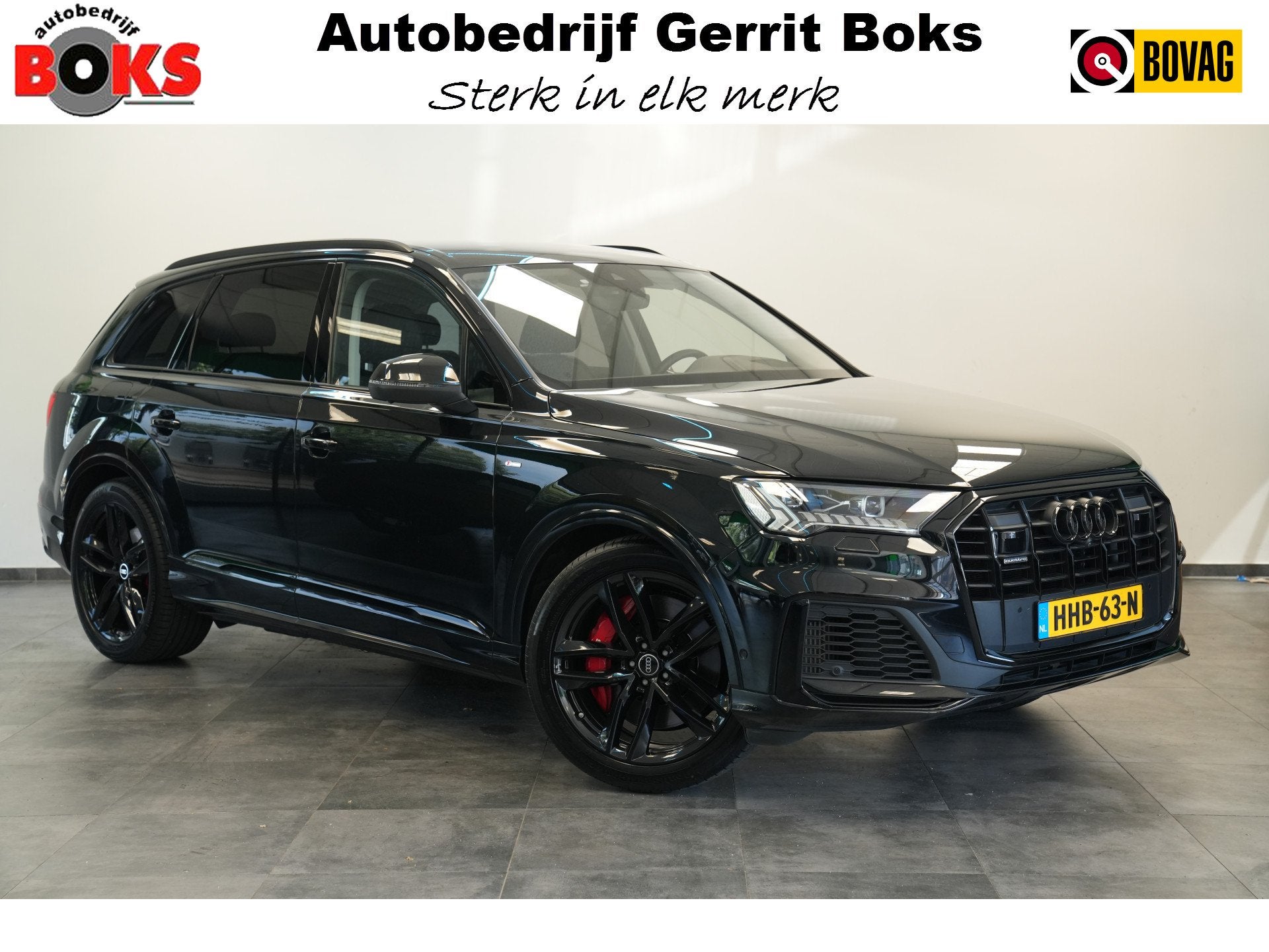Audi Q7 55 TFSI e quattro Pro S Line ACC Elek Stoelen B&O He, Auto's, Automaat, Gebruikt, 2995 cc, Zwart
