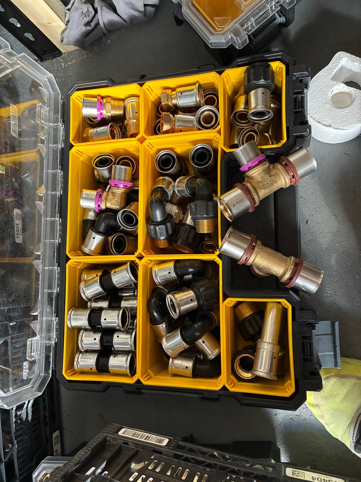Henco koppelingen 26mm tot 16mm (excl. opbergboxen), Overige materialen, Gebruikt, Overige typen, Minder dan 2 meter