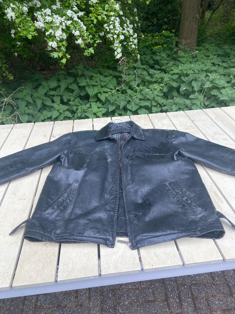 Leren jas, Kleding | Heren, Jassen | Winter, Ophalen, Gedragen, Maat 52/54 (L), Bruin