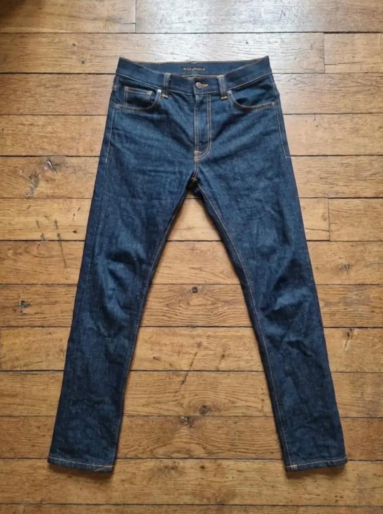 Nudie Jeans - Lean Dean W31/L30 - Dry 16 Dips, Ophalen of Verzenden, Zo goed als nieuw, Blauw, W32 (confectie 46) of kleiner