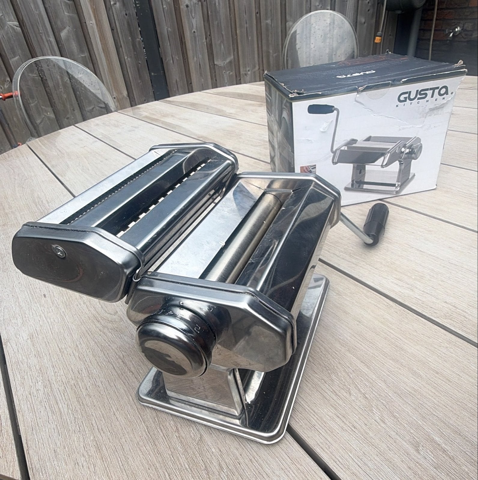 Gusta Kitchen Pastamachine - Zilver - Zo goed als nieuw, Witgoed en Apparatuur, Keukenmixers, Ophalen, Zo goed als nieuw