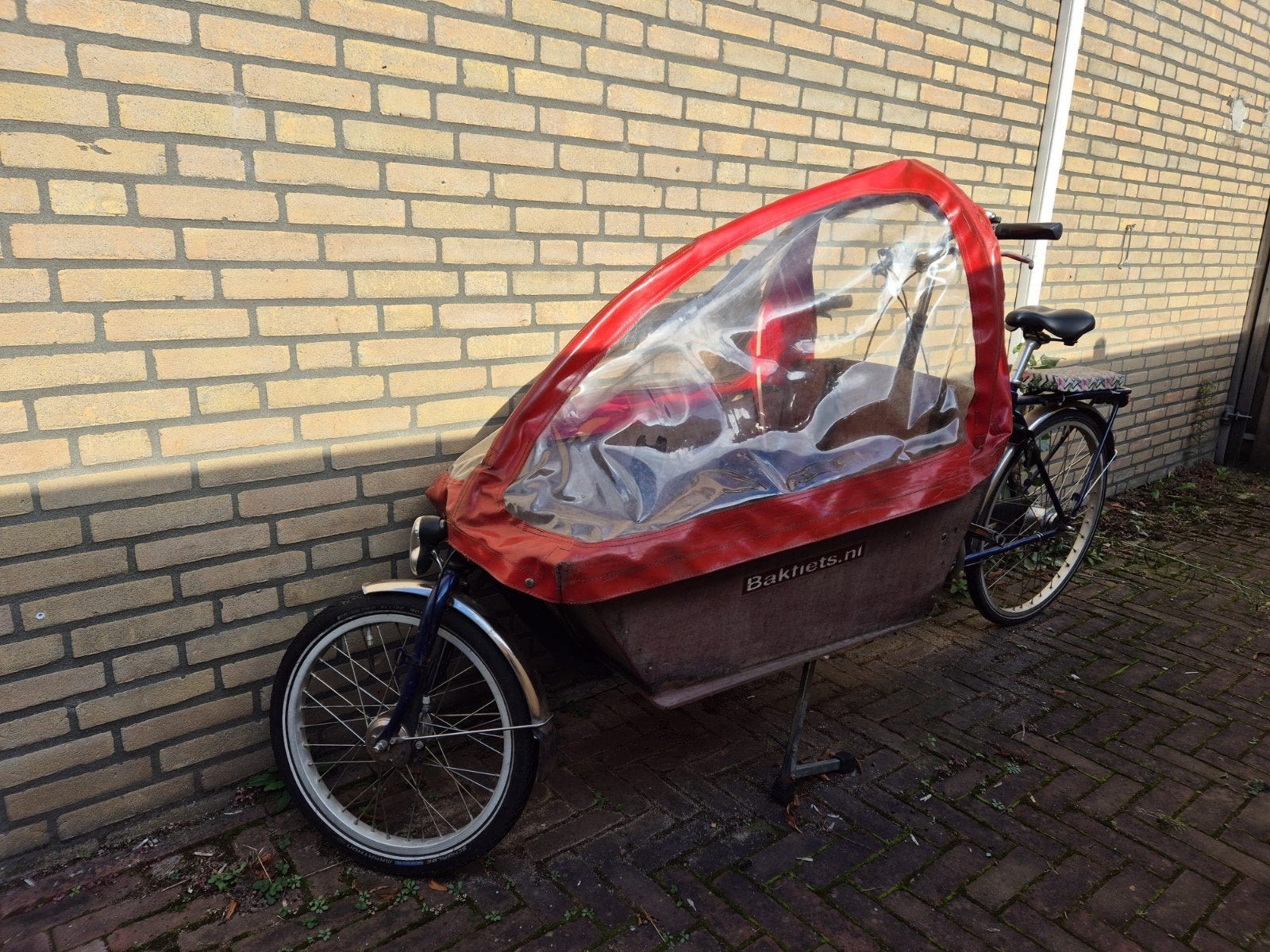 Bakfiets .nl met huif, Fietsen en Brommers, Ophalen, Gebruikt, 1 kind, Elektrisch
