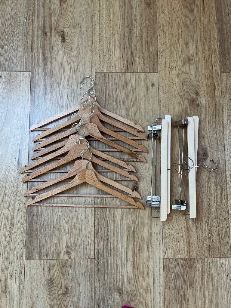 8x IKEA BUMERANG + 3x broekhangers, Ophalen, Gebruikt, Hout, Volwassenen