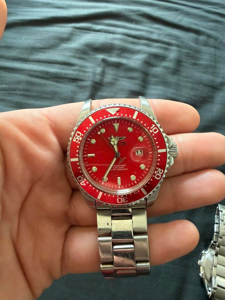 Invicta horloge met loszittende band, Overige merken, Staal, Gebruikt, Staal