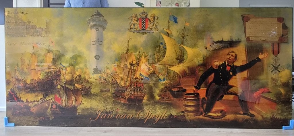 Epoxy Schilderij van tonny Baars afbeelding Jan van Speijk, Ophalen, Realistisch, Gemengde techniek, Maritiem / water