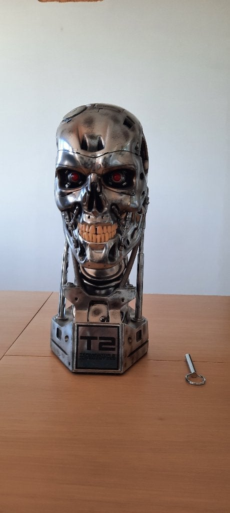 Statue Sideshow Terminator 2 T-800 Endoskull Battle Damaged, Ophalen of Verzenden, Zo goed als nieuw, Film, Actiefiguur of Pop