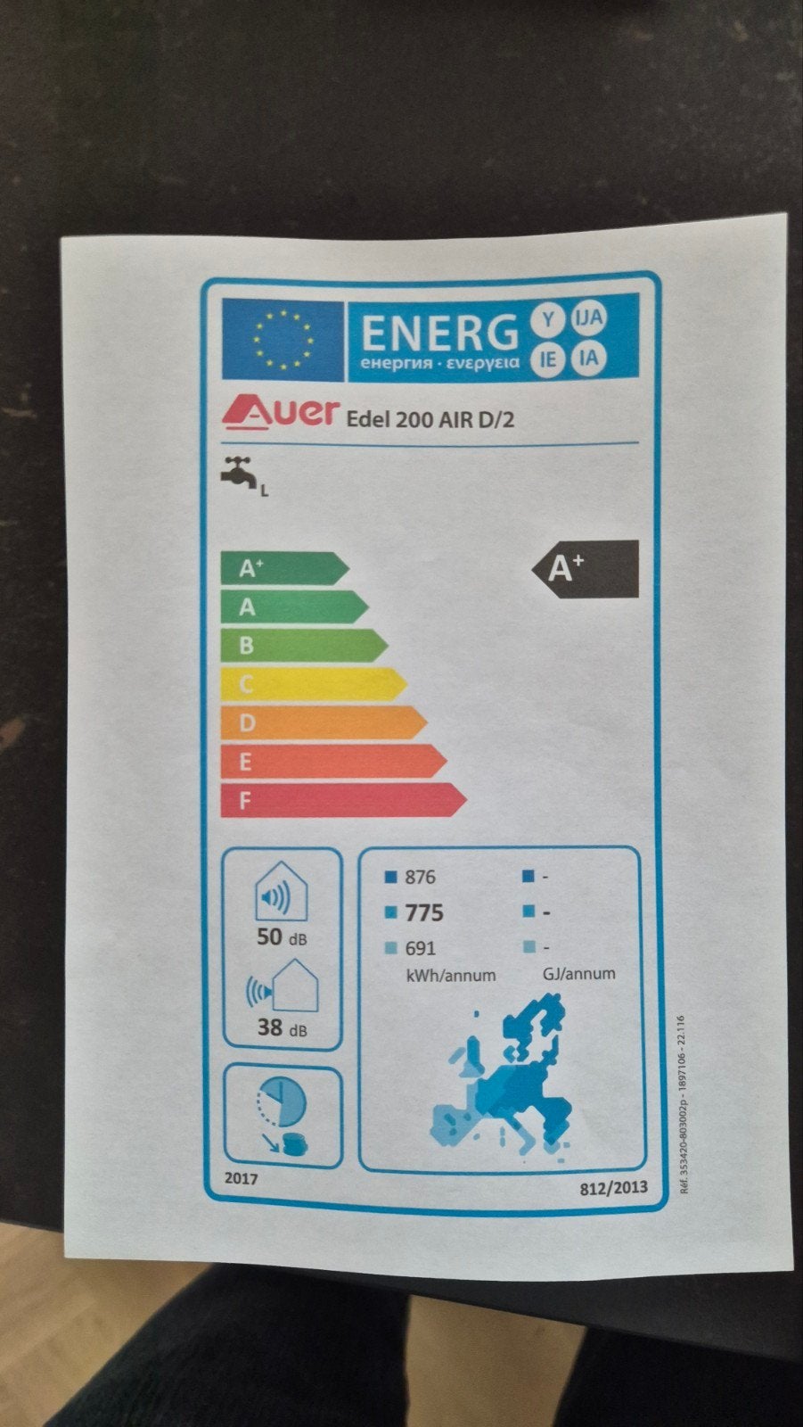 Warmtepompboiler Edel 200 air D/2. Werkt alleen op element, Doe-het-zelf en Verbouw, Geisers en Boilers, Gebruikt, Boiler, 100 liter of meer