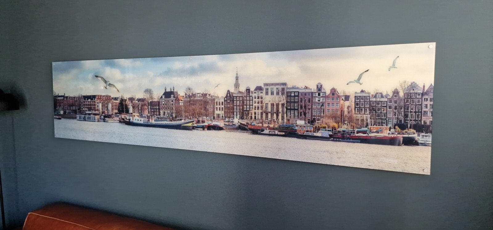 plexiglas zicht op Amsterdam, Ophalen, Nieuw, Schilderij