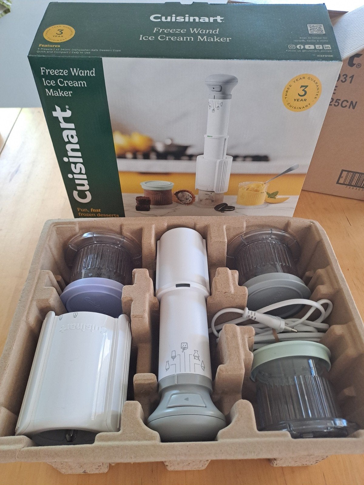 Ijsmachine cuisinart, zo goed als nieuw, Ophalen of Verzenden, Zo goed als nieuw