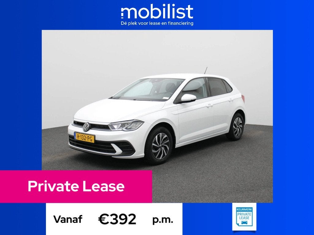 Volkswagen Polo 1.0 TSI Life 95 pk| (bj 2022), Private lease, Gebruikt, 1072 kg, Adaptive Cruise Control