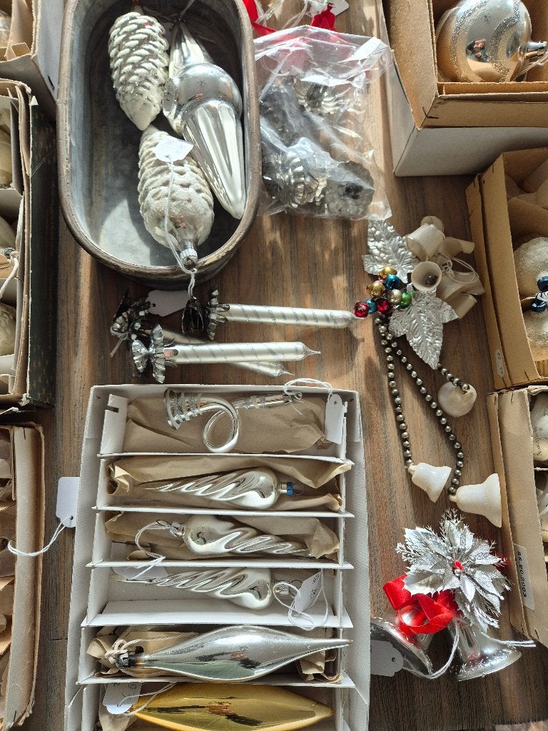 Vintage kerstballen pegels, Diversen, Kerst, *, Gebruikt, *, Ophalen of Verzenden