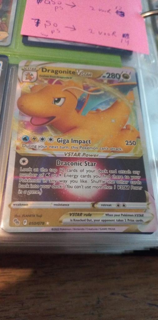 Dragonite vstare, Ophalen of Verzenden, Zo goed als nieuw, Losse kaart, Foil