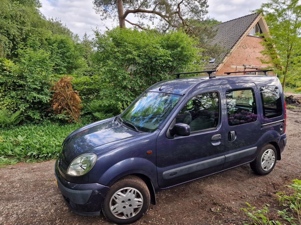 Renault Kangoo 1.6 16V 70KW 2004 Blauw, Blauw, 49 €/maand, Origineel Nederlands, Handgeschakeld