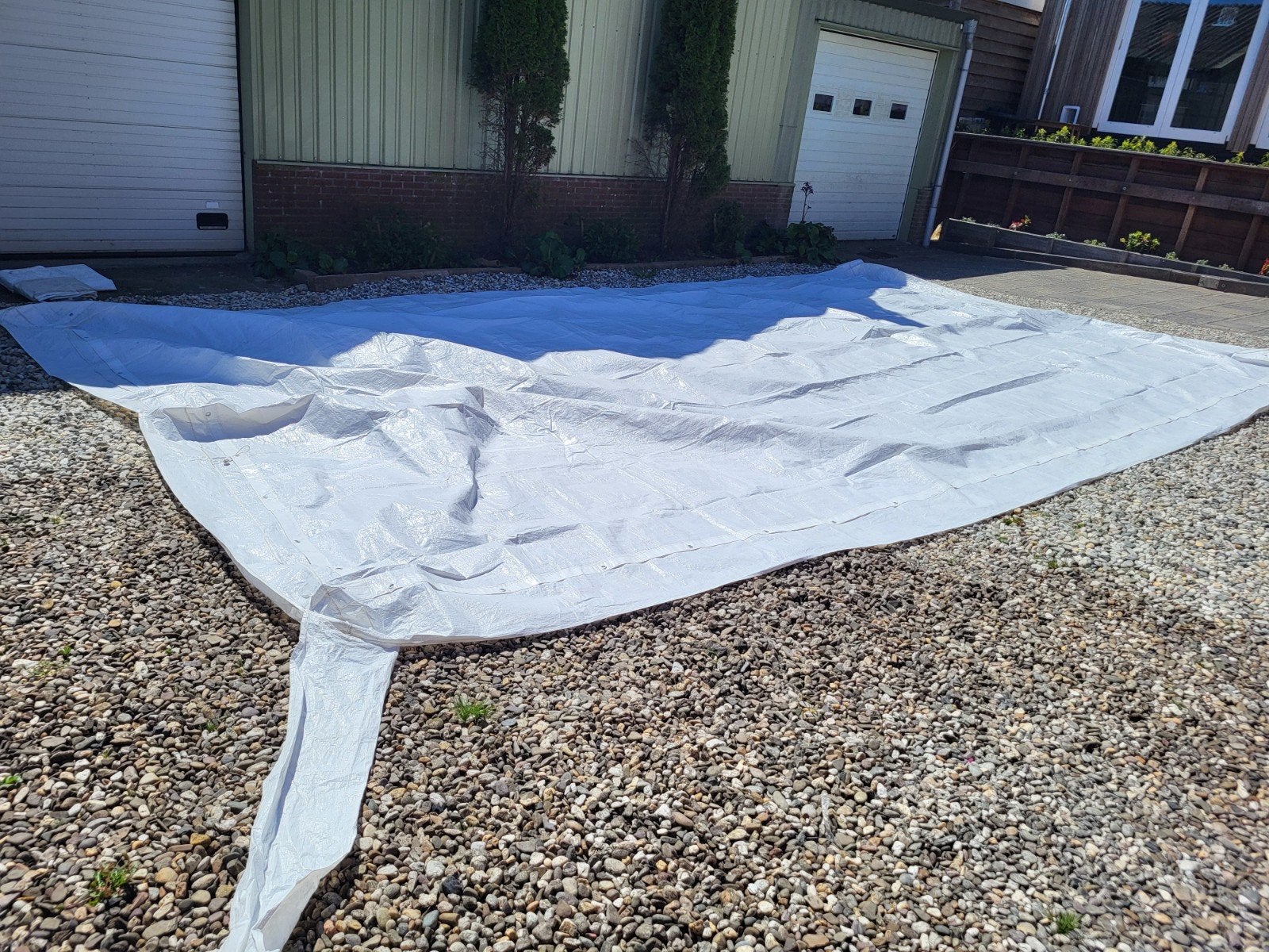 2 Sediamo Partytenten Zeil 8x4m - Horecameubilair, Tuin en Terras, Partytenten, Ophalen, Gebruikt, Minder dan 5 meter