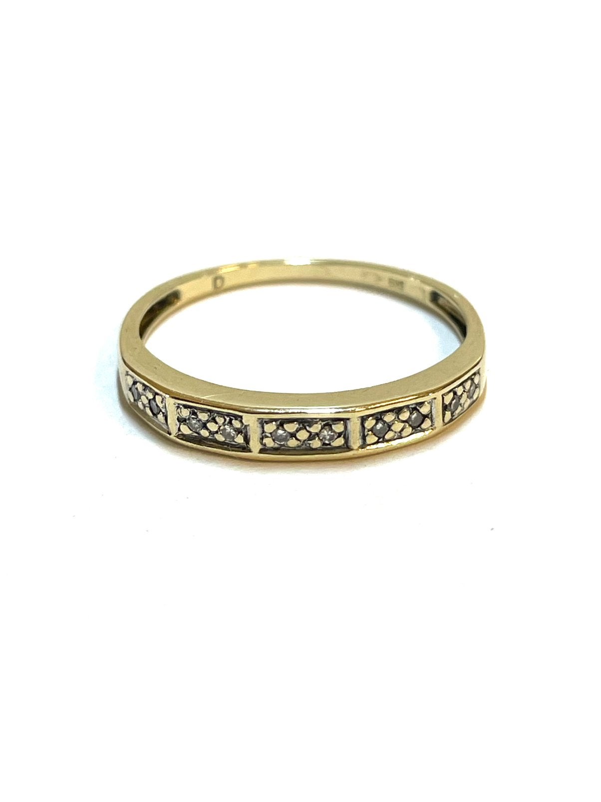 14k gouden ring met diamanten, -, -, Ophalen of Verzenden, Zo goed als nieuw