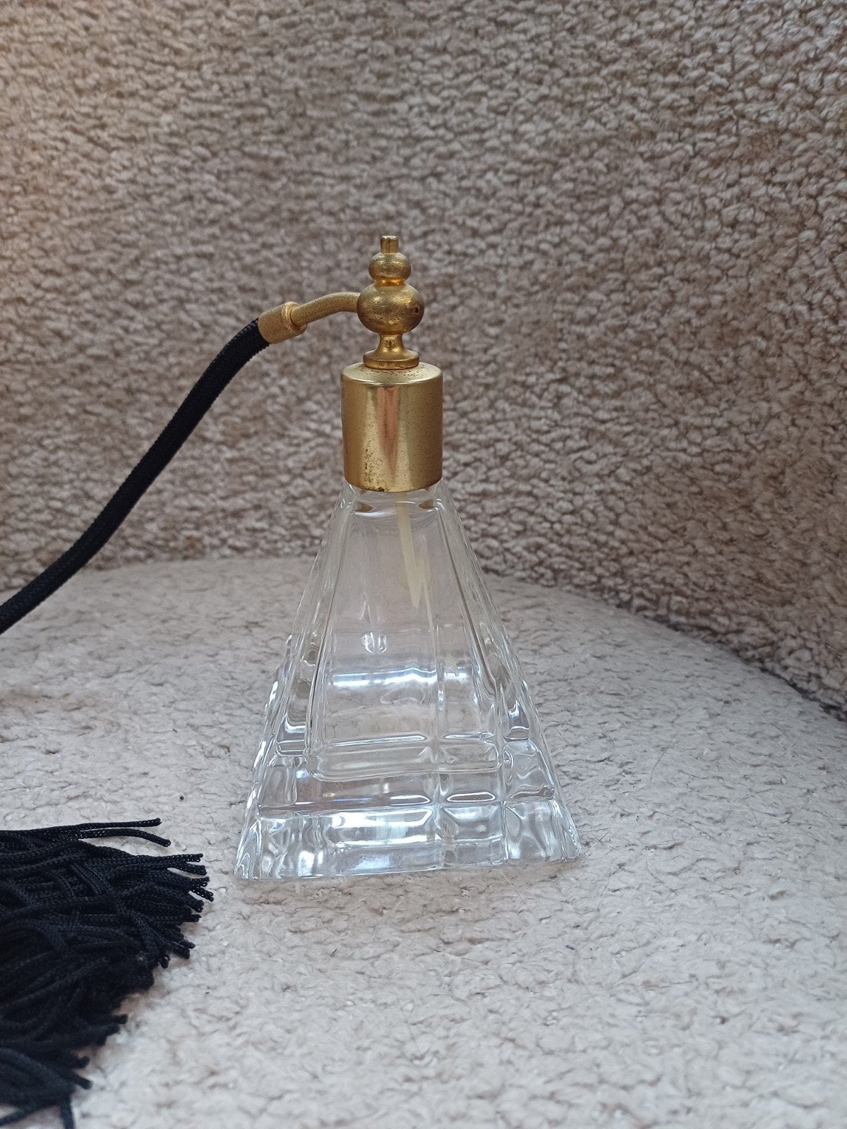 Kristal Parfumverstuiver met Kwastje, Ophalen of Verzenden