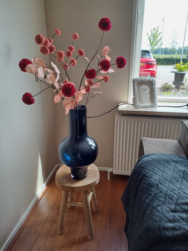 Vaas, Huis en Inrichting, Woonaccessoires | Vazen, Ophalen, Blauw, Geschikt voor droogbloemen, 50 cm