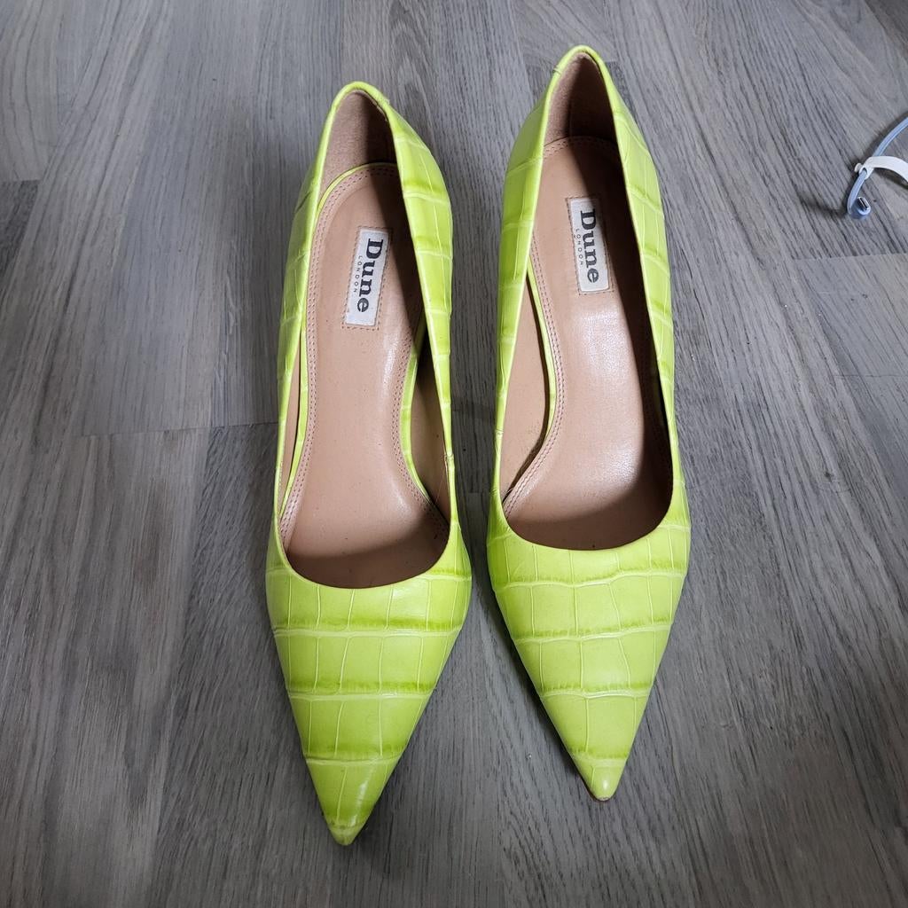Dune london lime pumps maat 40 als nieuw, Kleding | Dames, Schoenen, Ophalen of Verzenden, Zo goed als nieuw, Groen