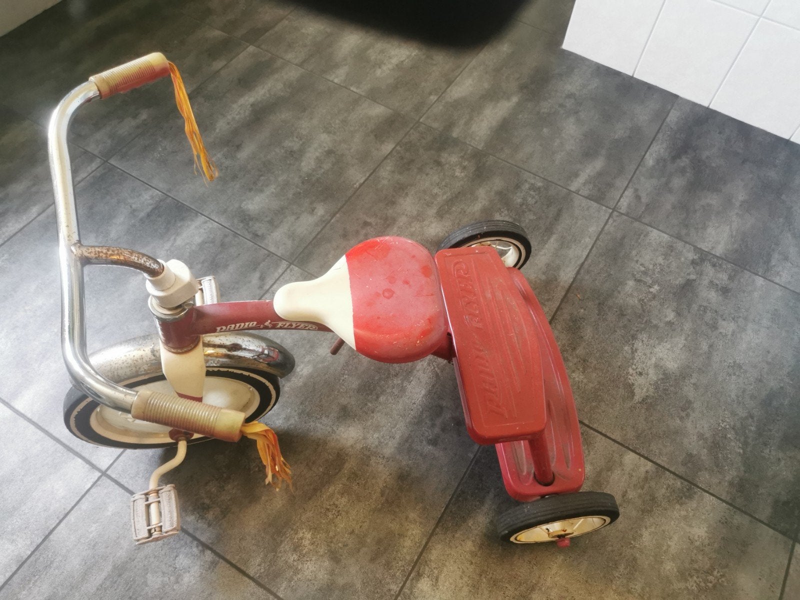 Vintage Radio Flyer driewieler - Klassiek rood, Fietsen en Brommers, Ophalen, Gebruikt, Velgrem, Radio Flyer