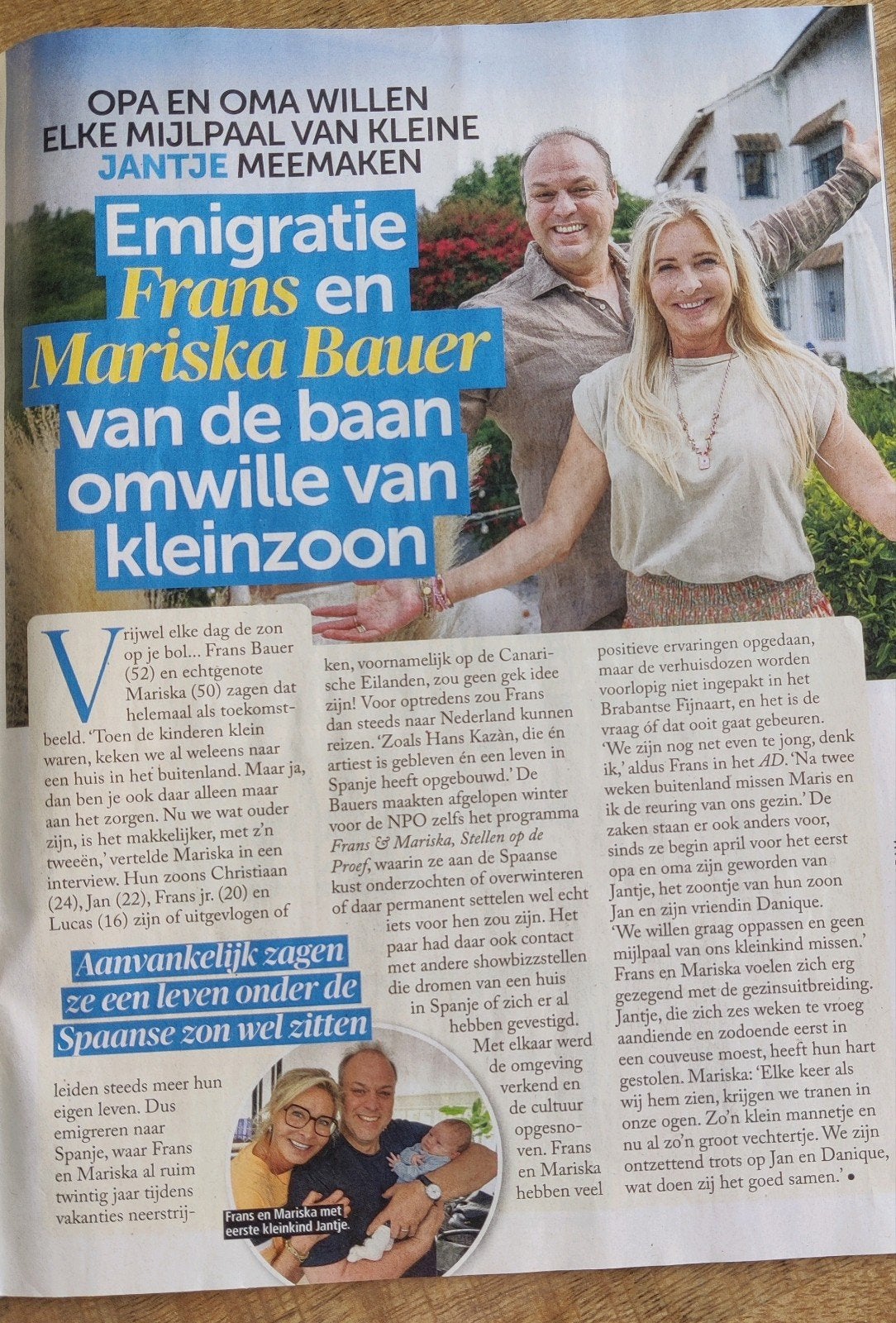 Frans en Mariska Bauer Artikel Knipsel, Verzamelen, Ophalen of Verzenden, 1980 tot heden, Nederland, Knipsel(s)