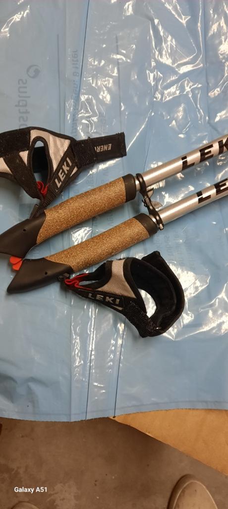 Nieuwe Leki Nordic Wandelstokken Titanium 115 cm, Ophalen of Verzenden