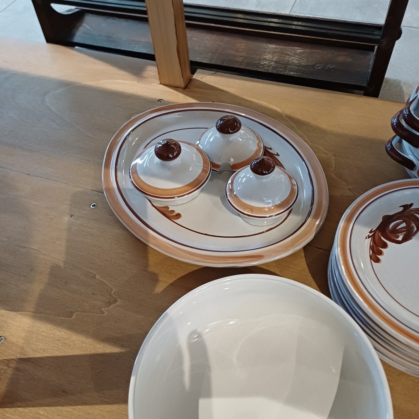 Melitta Ammerland servies Bruin decor, Ophalen of Verzenden