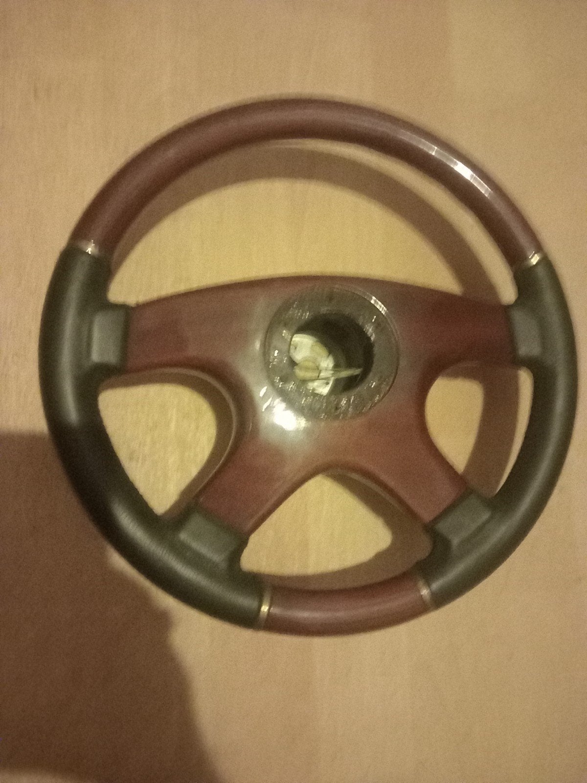 Mahonie houten sportstuur, Auto diversen, Ophalen of Verzenden