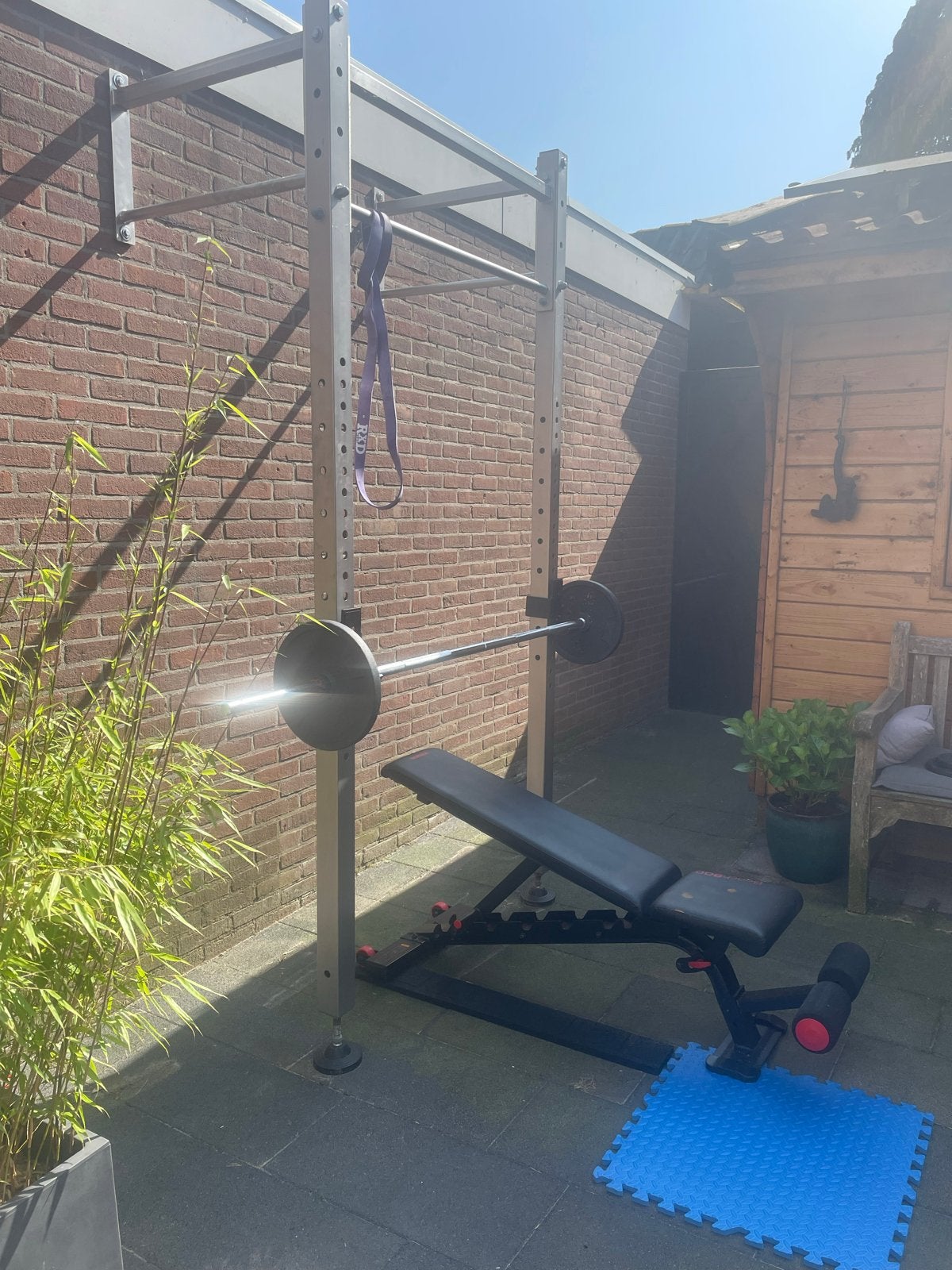 Fitness Rack RVS, Ophalen, Gebruikt, Oprekstang