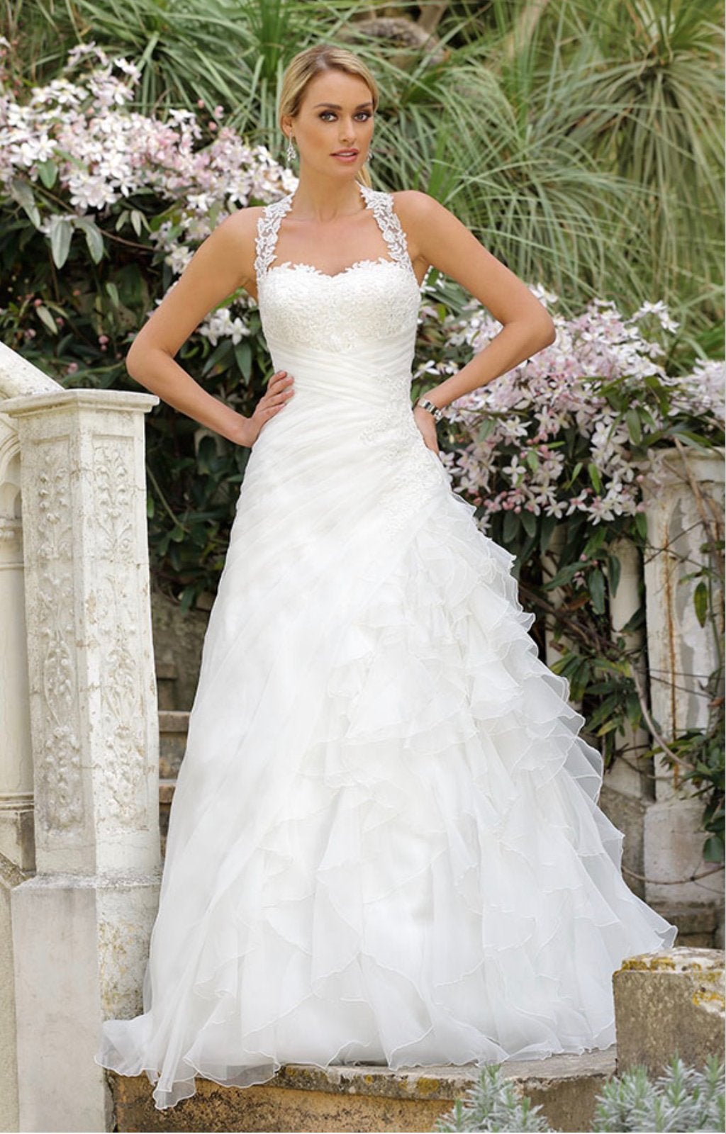 Ladybird trouwjurk strapless met ruches, Ophalen of Verzenden, Zo goed als nieuw, Wit, Trouwjurk