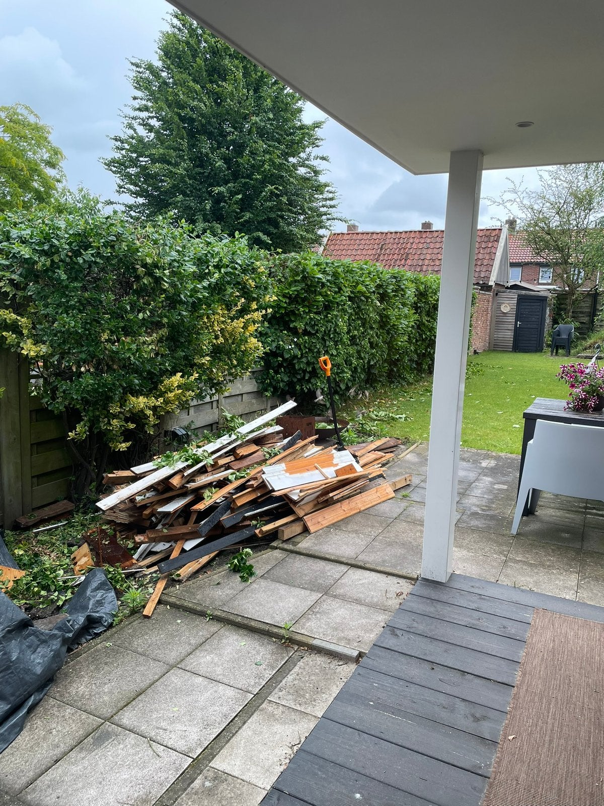 2m2 sloophout [Gratis], Ophalen, Gebruikt, Minder dan 25 mm, Plank