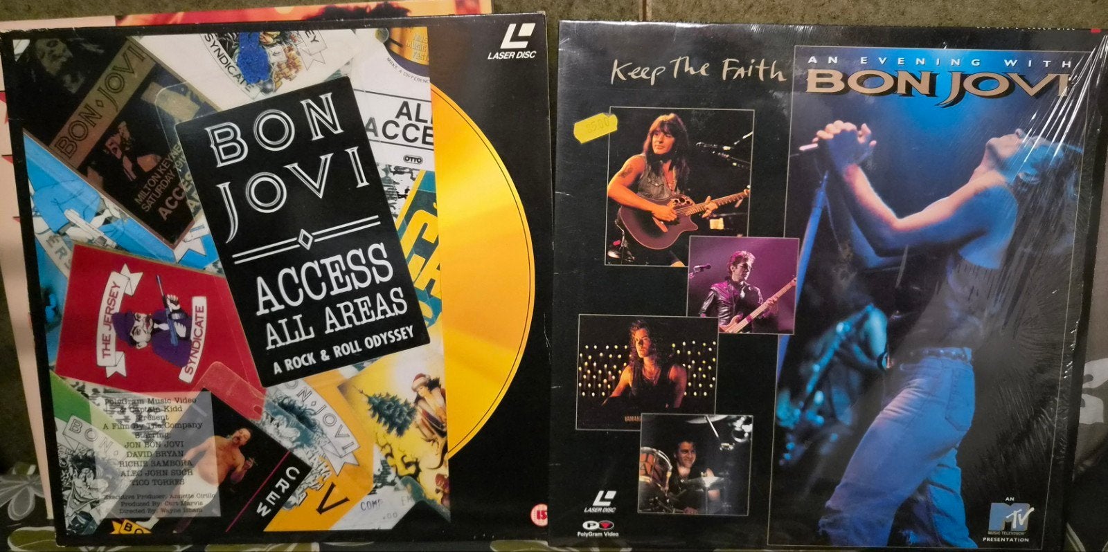2x Bon Jovi op Laserdisc, Alle leeftijden, Ophalen of Verzenden, Gebruikt, Engels