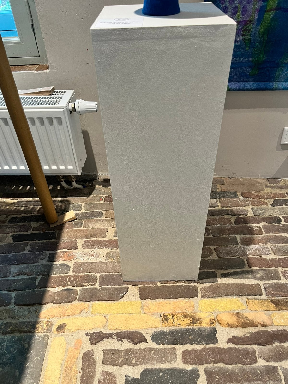 8 witte sokkels, Huis en Inrichting, Woonaccessoires | Zuilen en Pilaren, Ophalen, Gebruikt