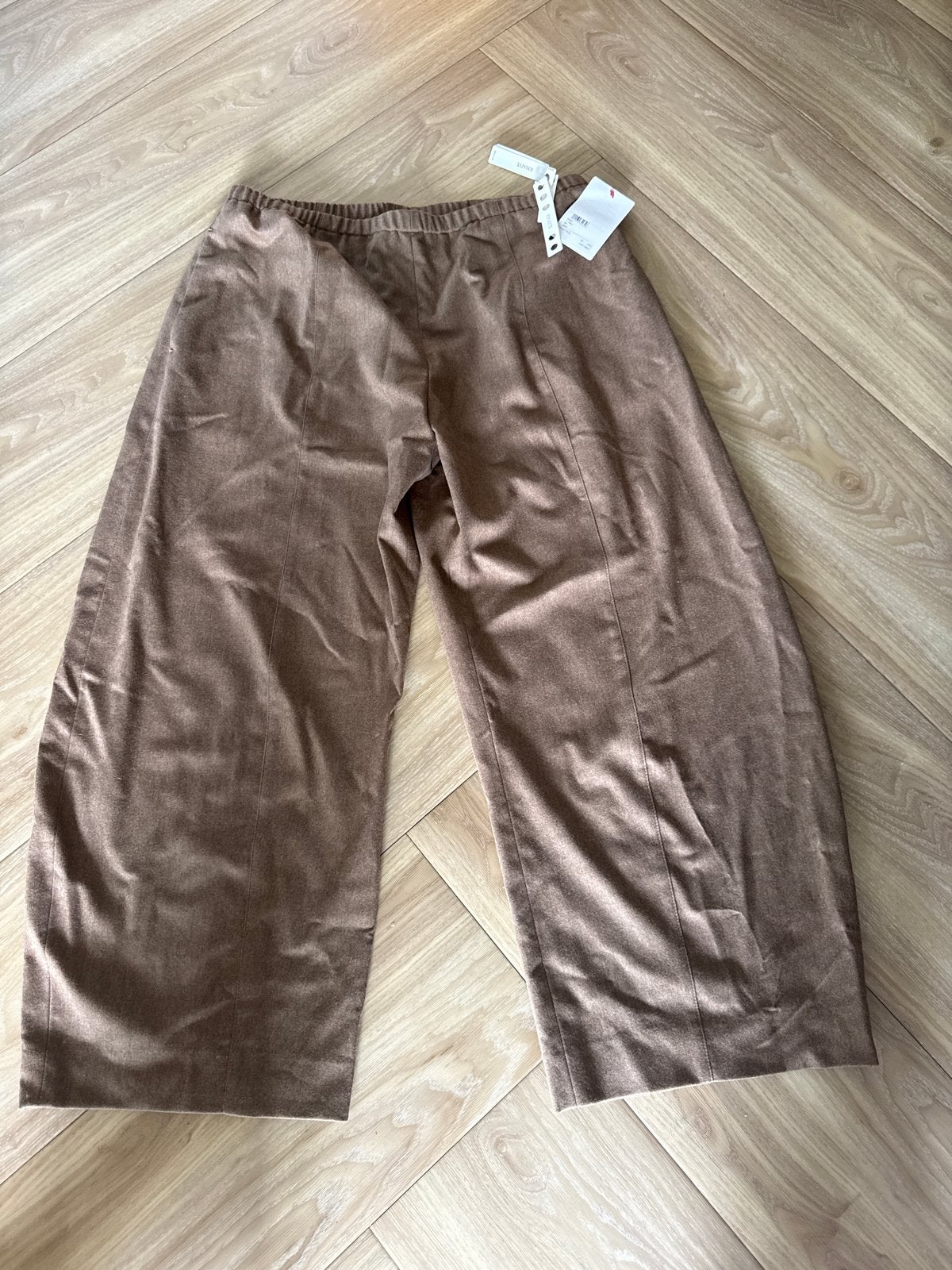 Khaite Clover Pant - Bruine wijde broek, Bruin, Maat 42/44 (L), Nieuw, Ophalen of Verzenden
