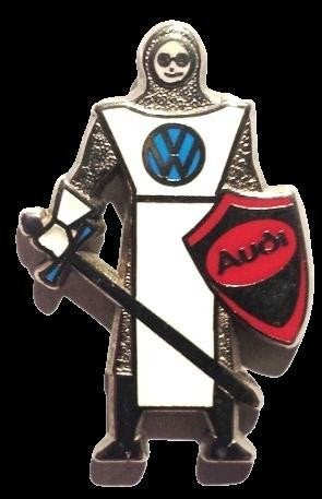 Volkswagen-Audi ridder te voet pin, Verzenden, Nieuw, Transport, Speldje of Pin