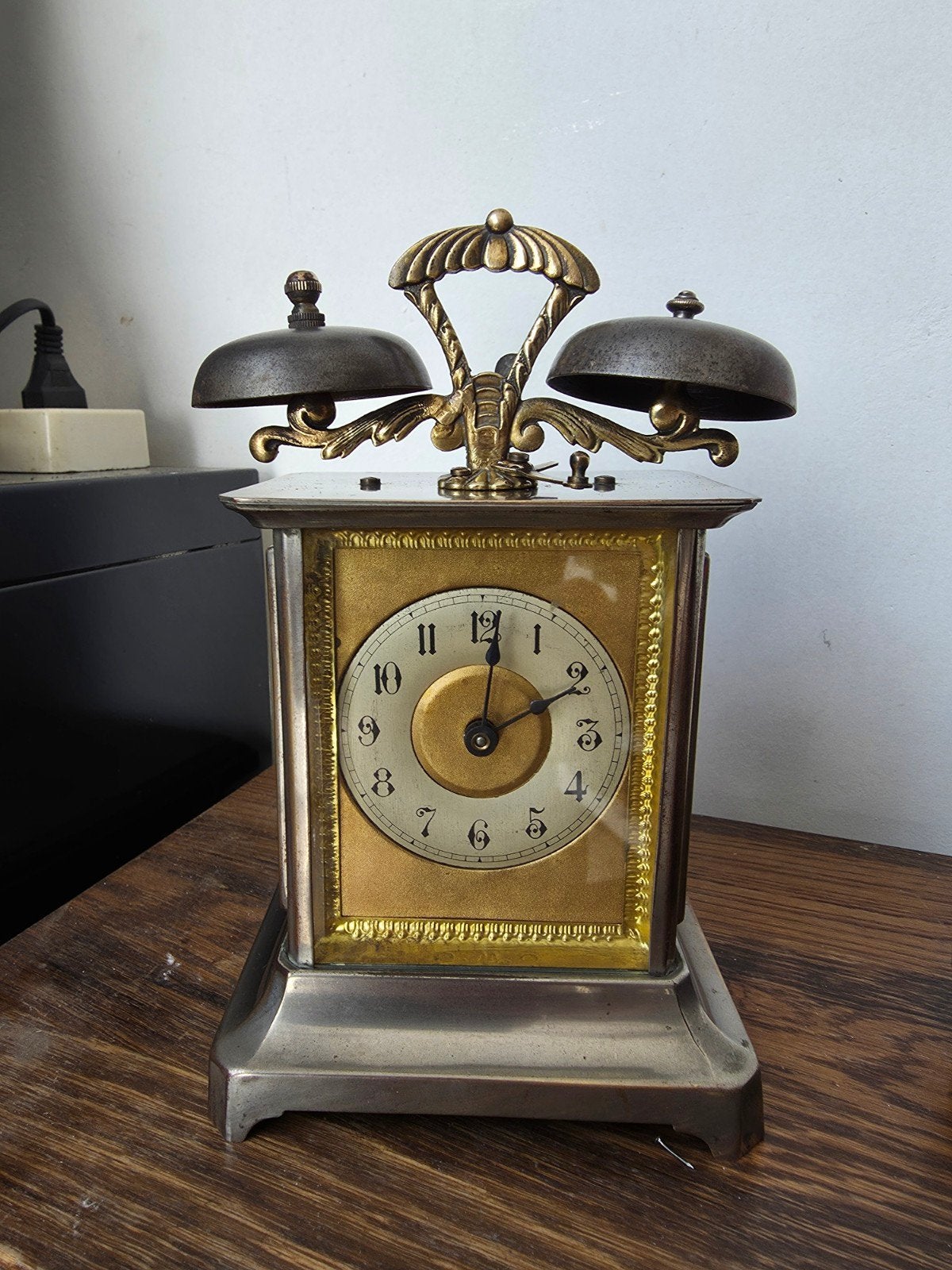 Antieke Junghans Pfeilkreuz tafelklok, Antiek en Kunst, Ophalen of Verzenden