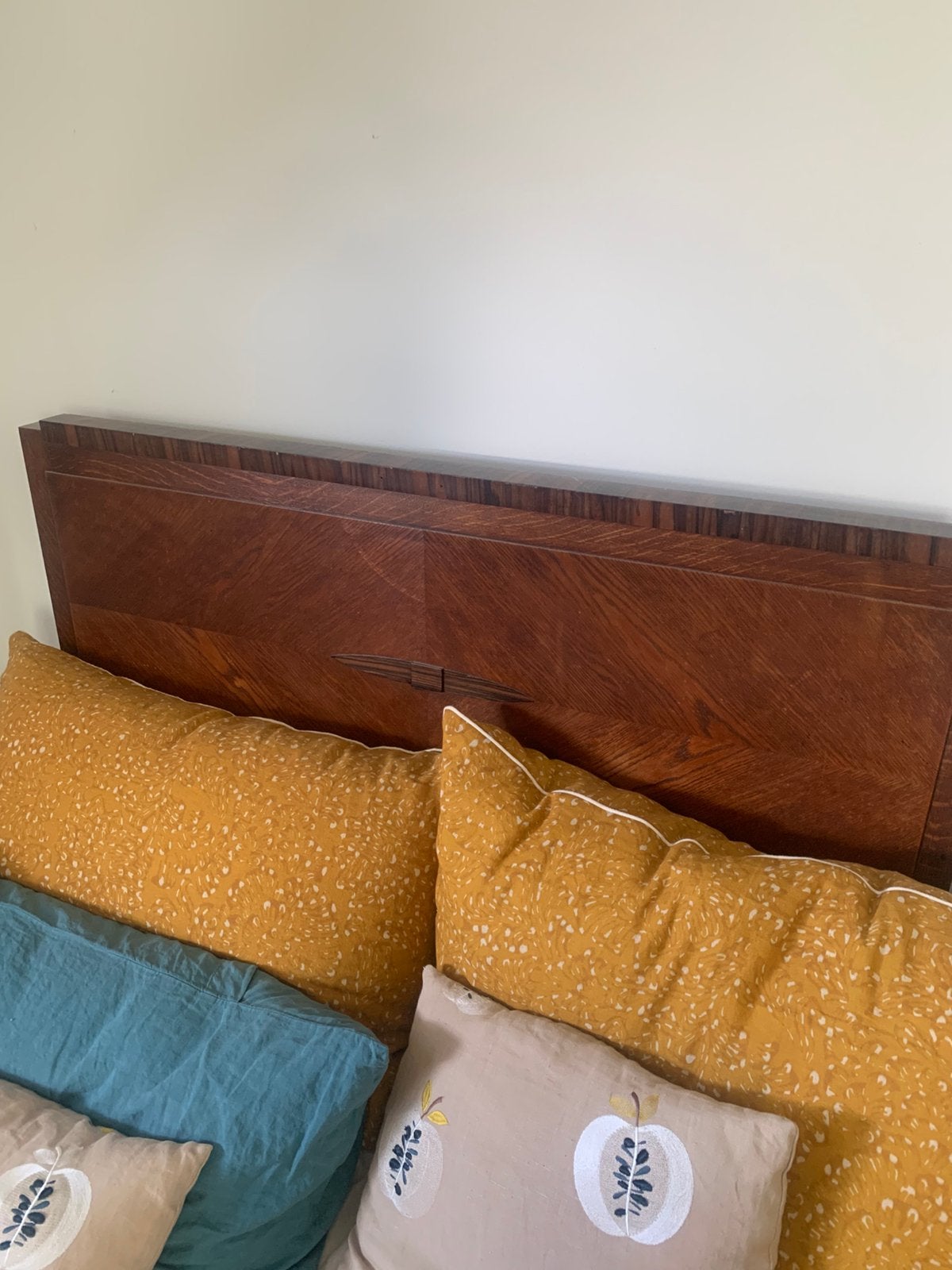 Antieke bed, Ophalen of Verzenden, Zo goed als nieuw, Bruin, Vierkant
