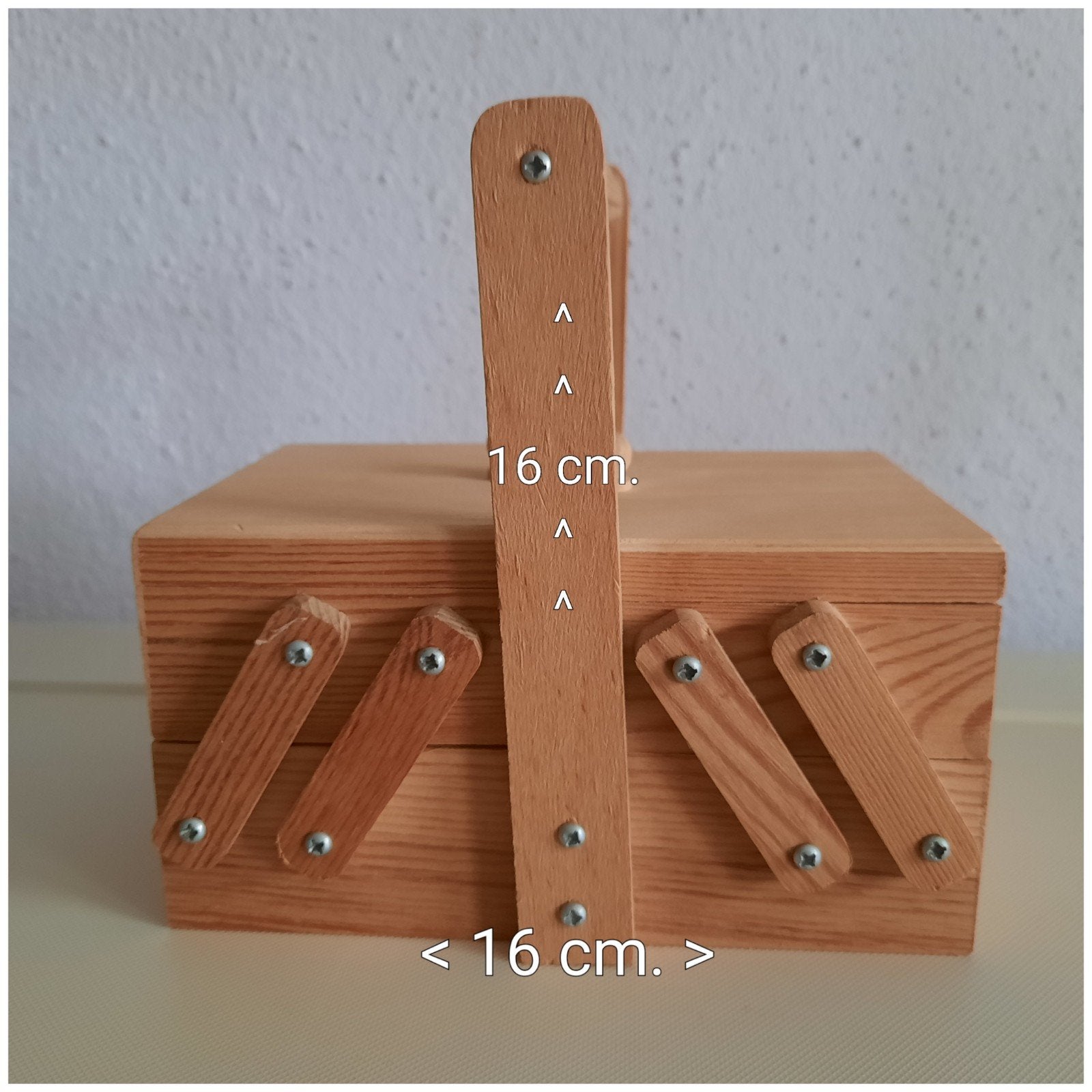 Houten mini naaidoos -, Hobby en Vrije tijd, Naaien en Fournituren, Ophalen, Gebruikt, Overige typen