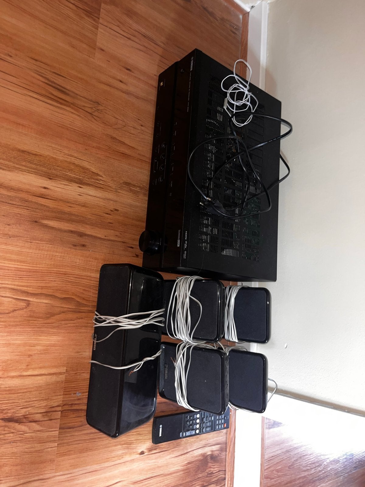 Yamaha HTR-2064 Home Cinema Set met Jamo SUB 210 Subwoofer, Ophalen, Gebruikt, 70 watt of meer, 5.1-systeem