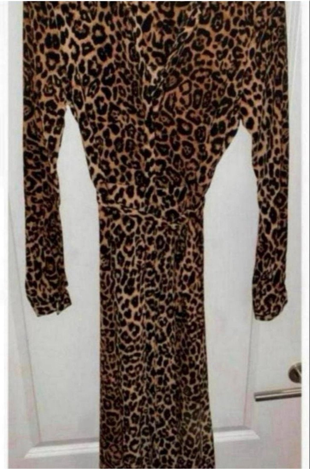 Lange Costes jurk maat S met panterprint, Meerkleurig, Ophalen of Verzenden, Maat 36 (S), Gedragen