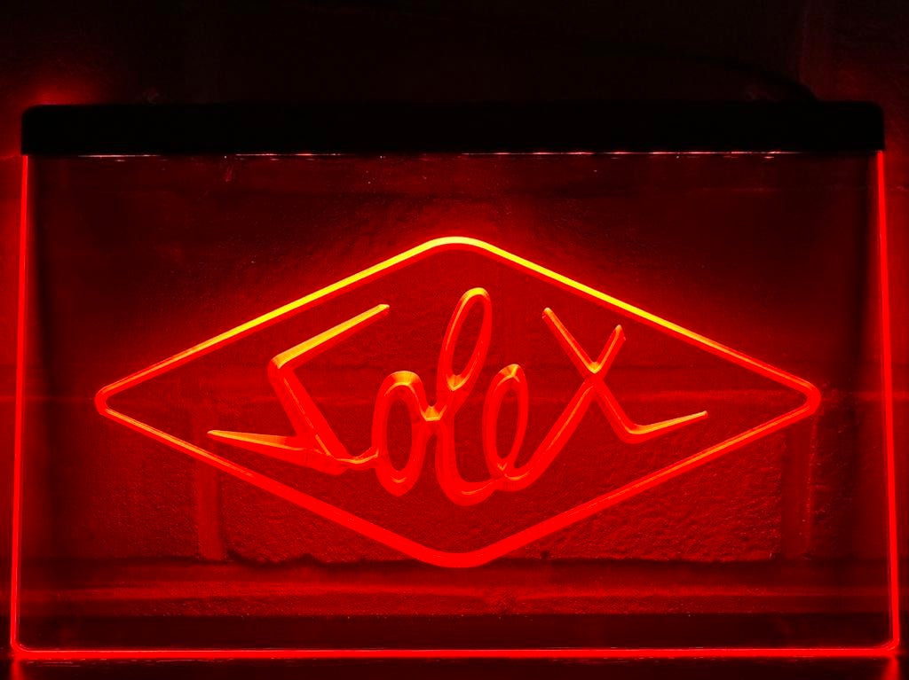 Led lichtbord SOLEX 3d neon look, Verzamelen, Merken en Reclamevoorwerpen, Ophalen of Verzenden, Zo goed als nieuw, Lichtbak of (neon) lamp