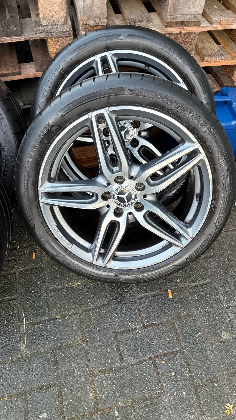 Mercedes-Benz AMG Velgen met Zomerbanden 19 inch, Auto-onderdelen, Banden en Velgen, Gebruikt, 275 mm, Banden en Velgen, Personenwagen